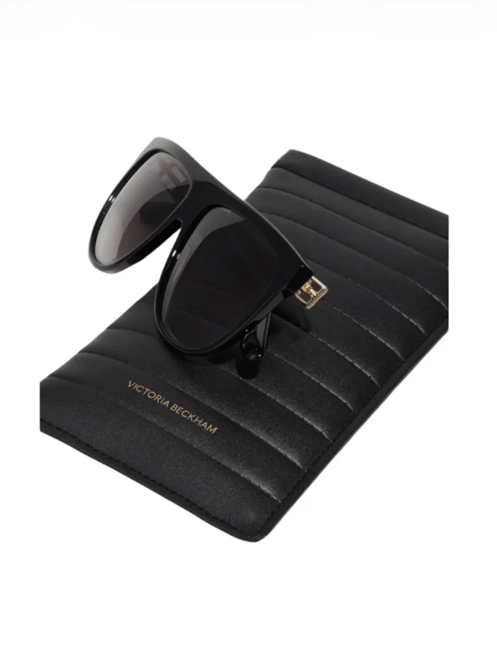 Victoria Beckham Flat Top Aviator Sunglasses| Black
